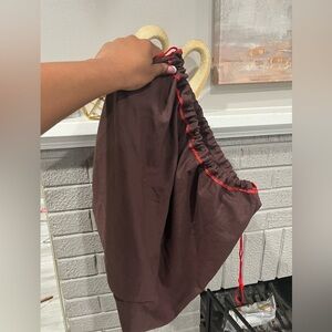 Coach Brown dust bag with Red Accents